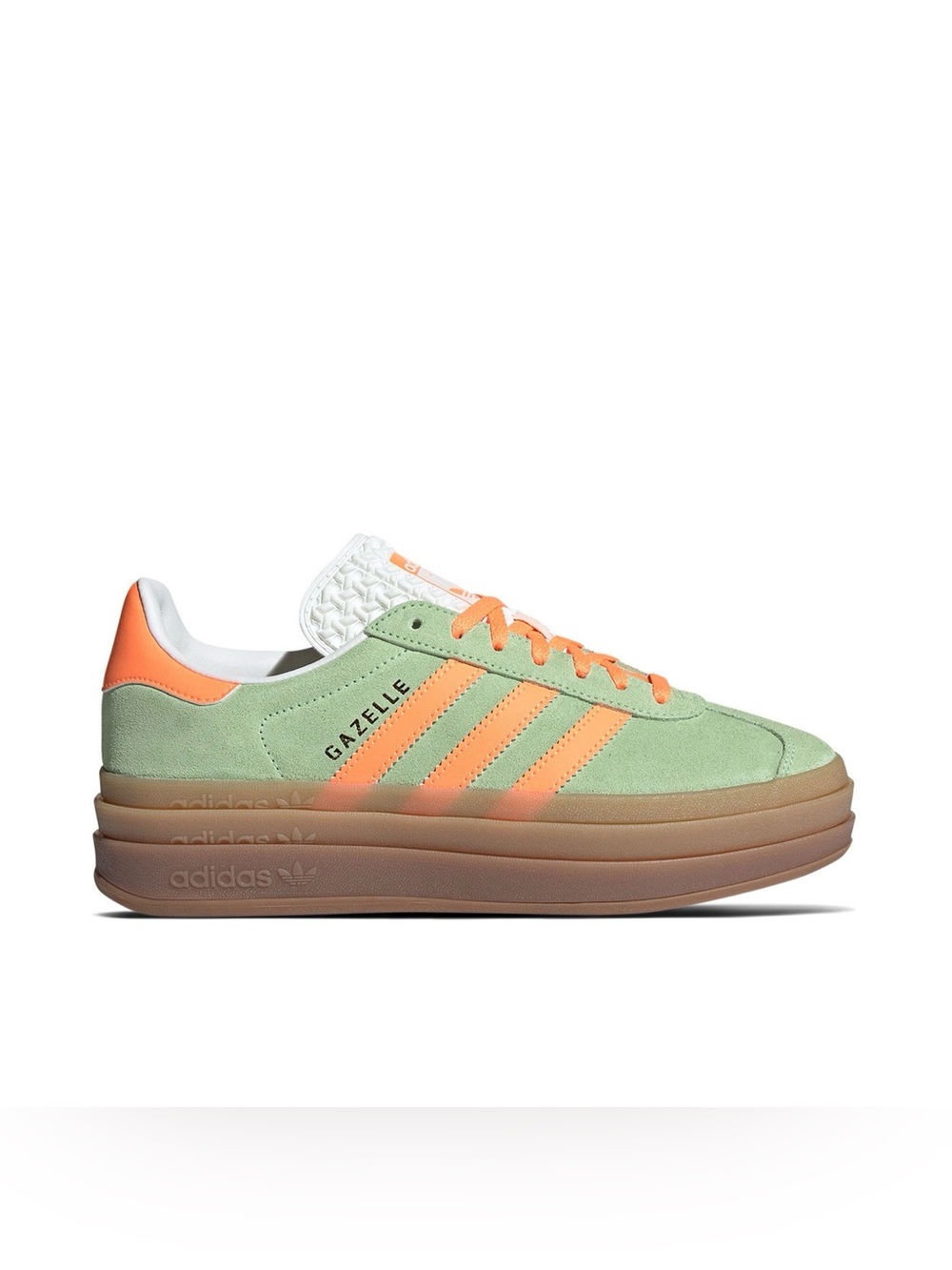 NWT Adidas Gazelle Bold W IH7495 Green Orange Gum Platform Women’s 10.5